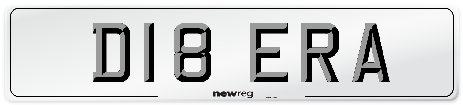 D18 ERA Number Plate from New Reg